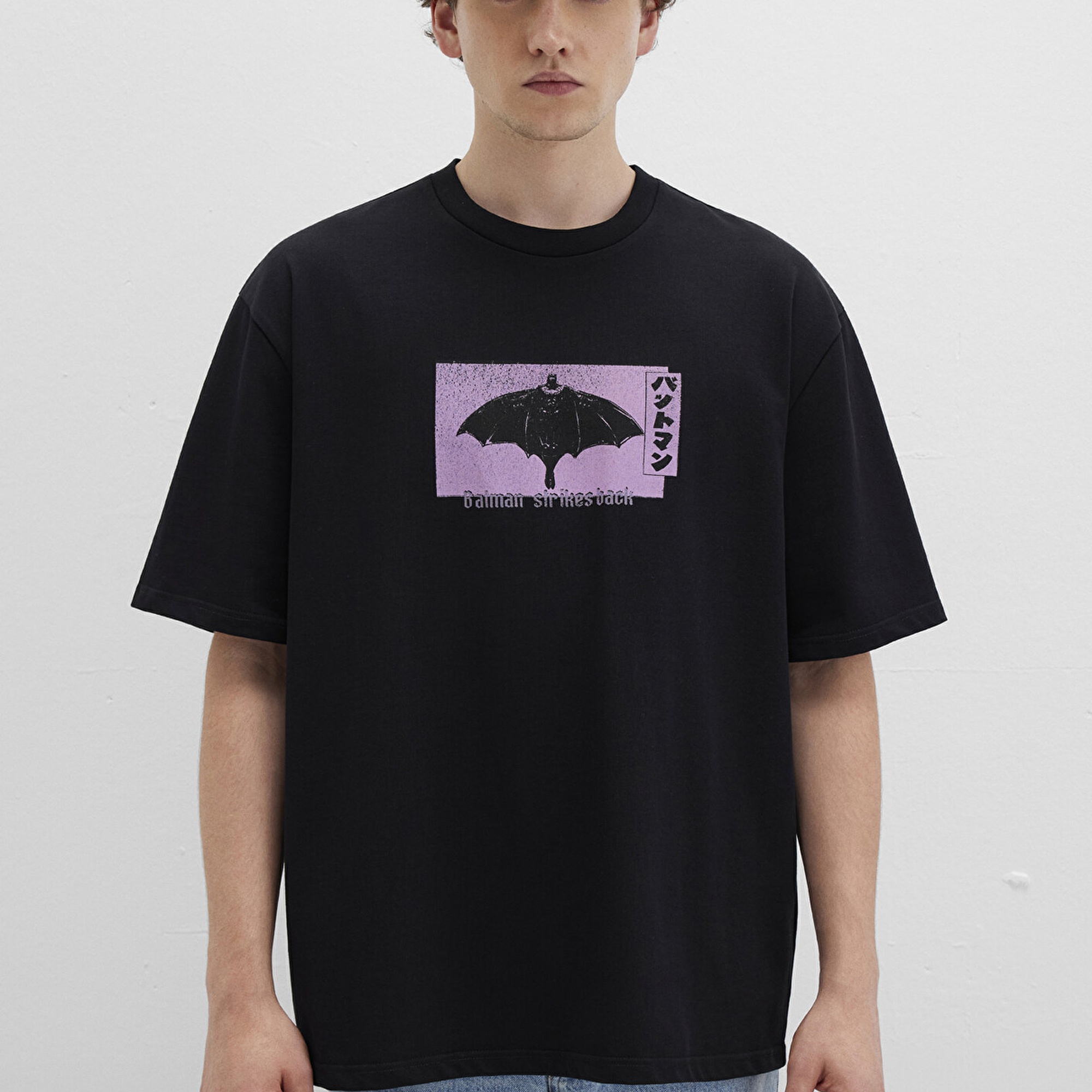 Mavi Batmann Baskılı Siyah Tişört Relaxed Fit / Rahat Kesim 0612920-900