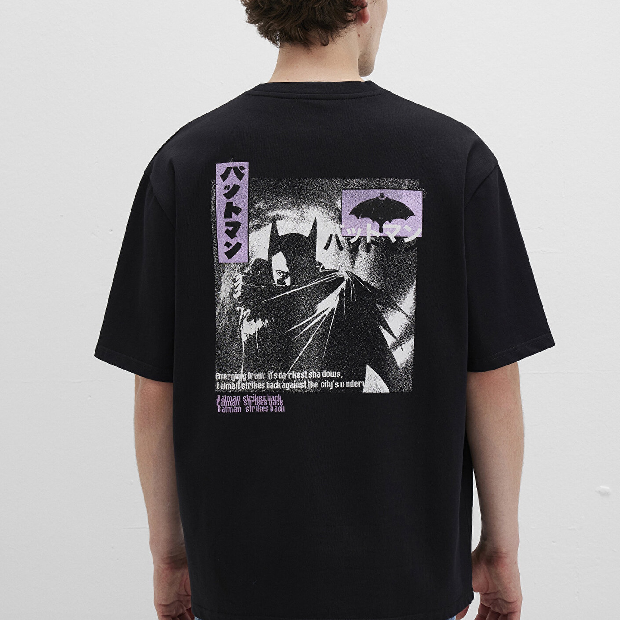 Mavi Batmann Baskılı Siyah Tişört Relaxed Fit / Rahat Kesim 0612920-900