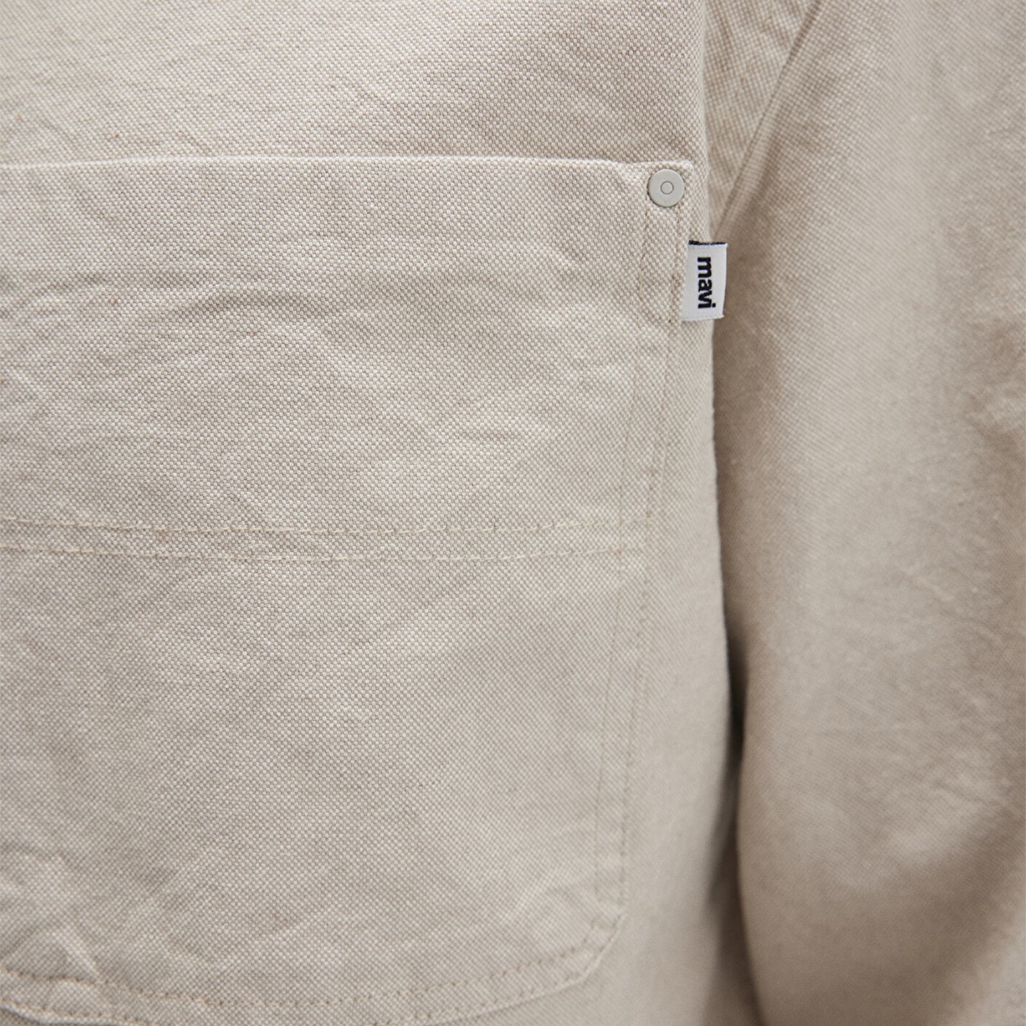 Mavi Bej Gömlek Loose Fit / Bol Rahat Kesim 0211636-70039