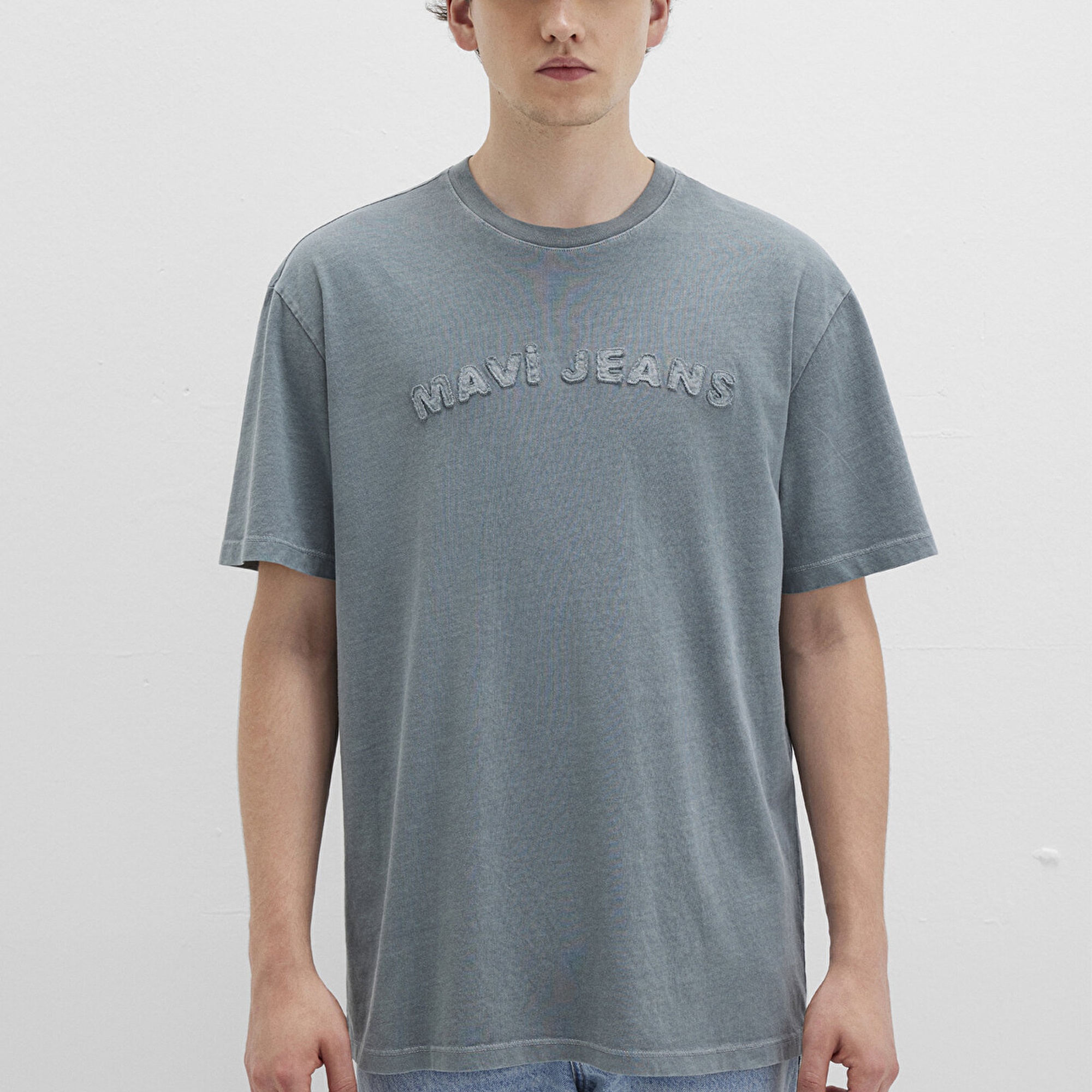 Mavi Mavi Jeans Baskılı Yeşil Tişört Loose Fit / Bol Rahat Kesim 0612953-90960