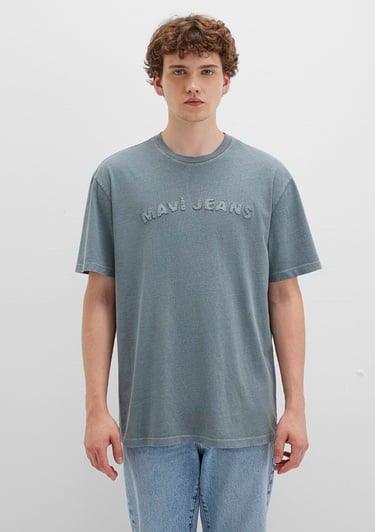  Mavi Mavi Jeans Baskılı Yeşil Tişört Loose Fit / Bol Rahat Kesim 0612953-90960