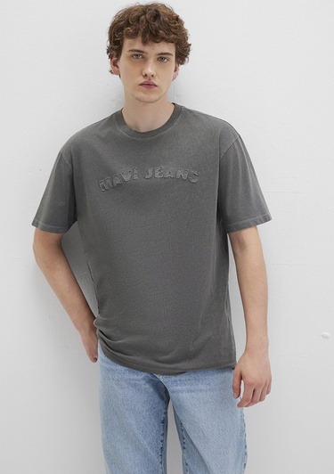  Mavi Mavi Jeans Baskılı Siyah Tişört Loose Fit / Bol Rahat Kesim 0612953-900