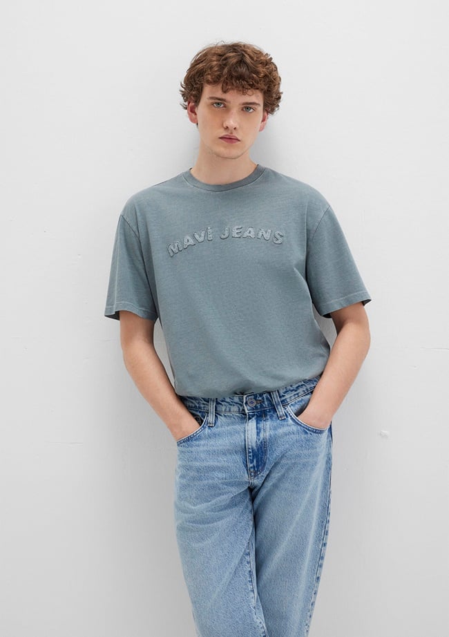  Mavi Mavi Jeans Baskılı Yeşil Tişört Loose Fit / Bol Rahat Kesim 0612953-90960