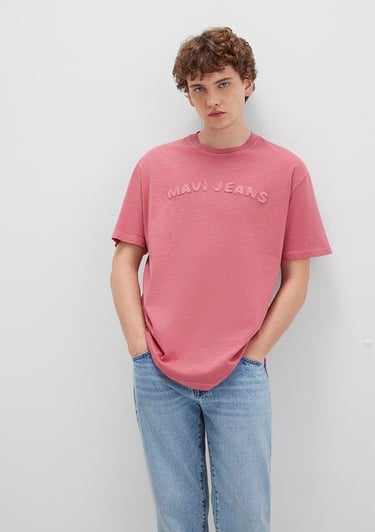  Mavi Mavi Jeans Baskılı Pembe Tişört Loose Fit / Bol Rahat Kesim 0612953-71079