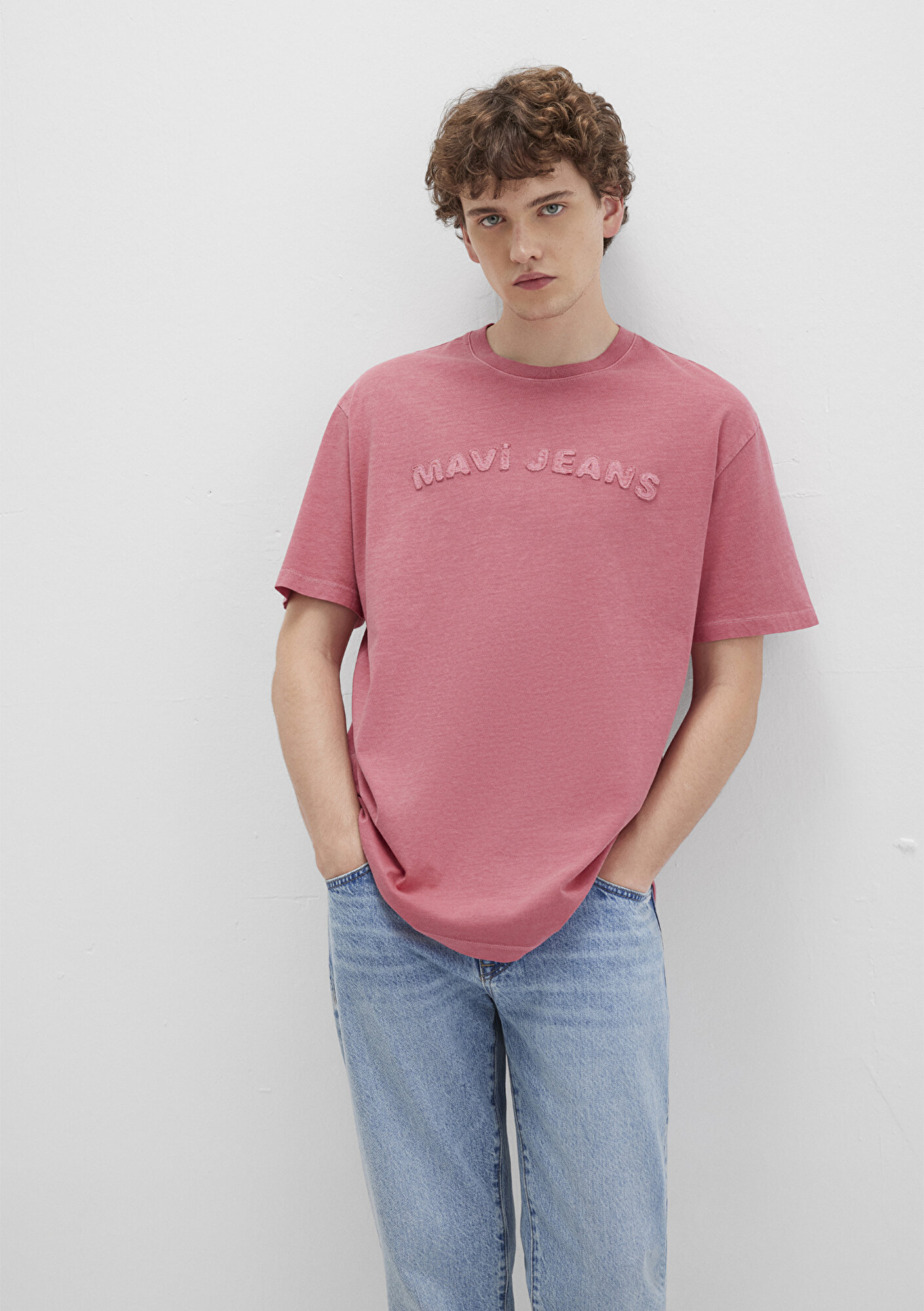  Mavi Mavi Jeans Baskılı Pembe Tişört Loose Fit / Bol Rahat Kesim 0612953-71079