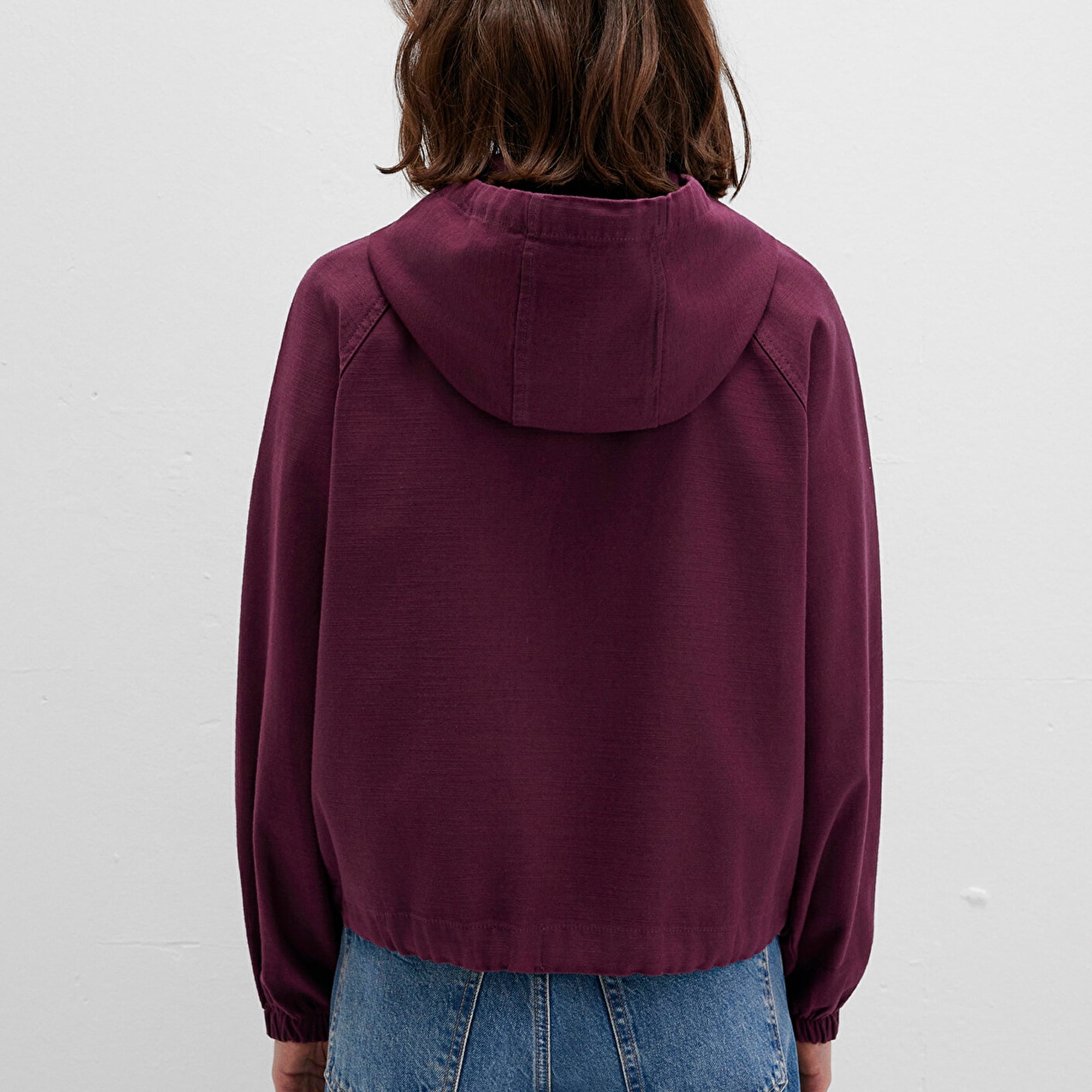 Mavi Kapüşonlu Bordo Ceket Regular Fit / Normal Kesim 110775-87830