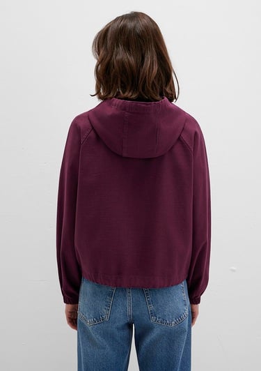  Mavi Kapüşonlu Bordo Ceket Regular Fit / Normal Kesim 110775-87830