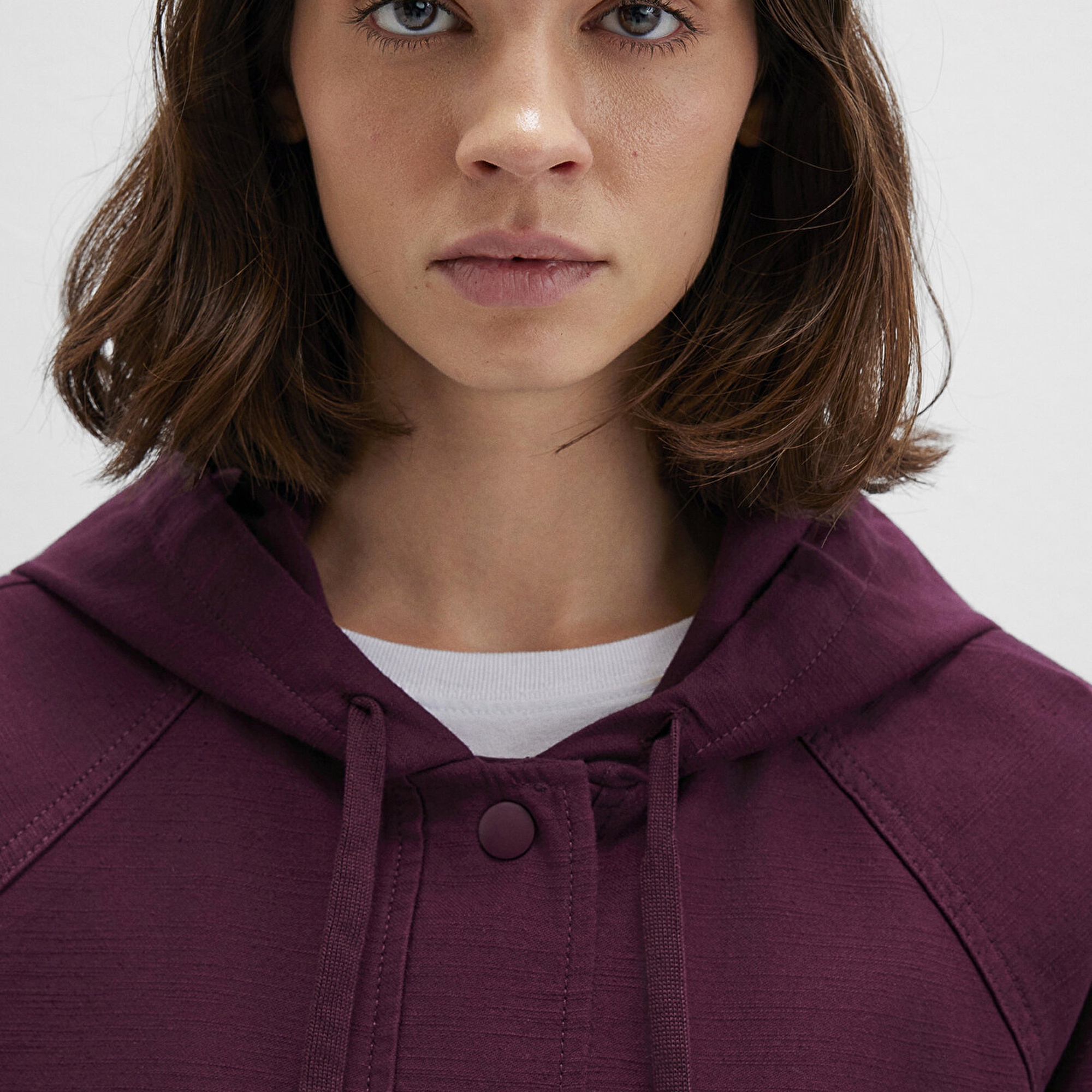 Mavi Kapüşonlu Bordo Ceket Regular Fit / Normal Kesim 110775-87830