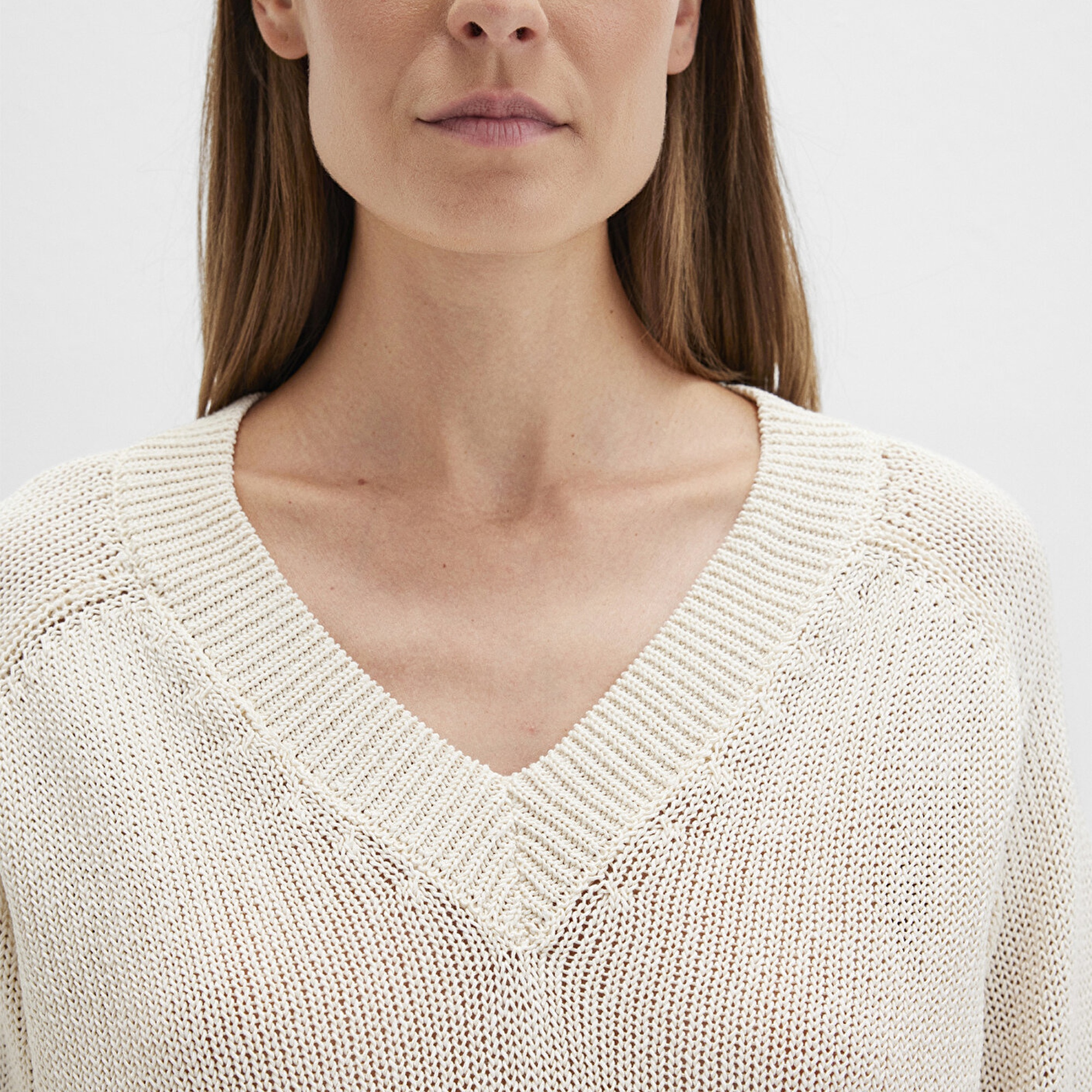 Mavi Ekru Kazak Loose Fit / Bol Rahat Kesim 1710696-70068