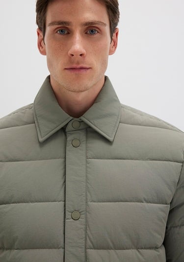  Mavi Yeşil Şişme Mont 0110599-85485