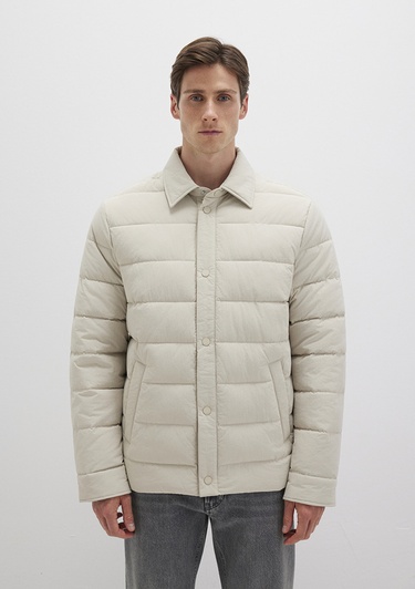  Mavi Bej Şişme Mont 0110599-70144