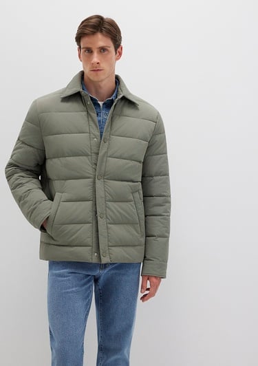  Mavi Yeşil Şişme Mont 0110599-85485