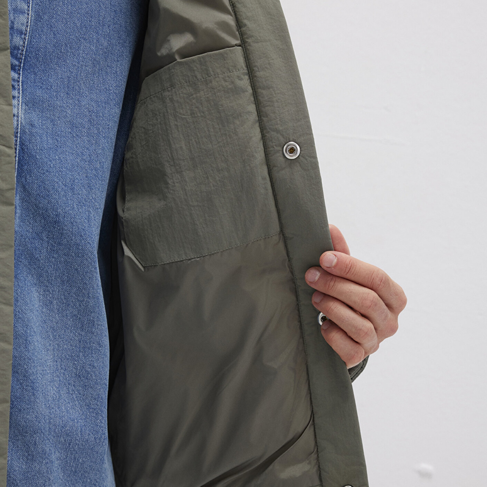 Mavi Yeşil Şişme Mont 0110599-85485