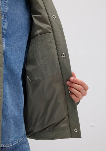  Mavi Yeşil Şişme Mont 0110599-85485