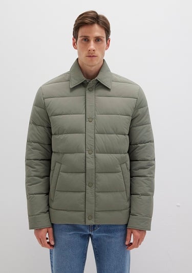  Mavi Yeşil Şişme Mont 0110599-85485