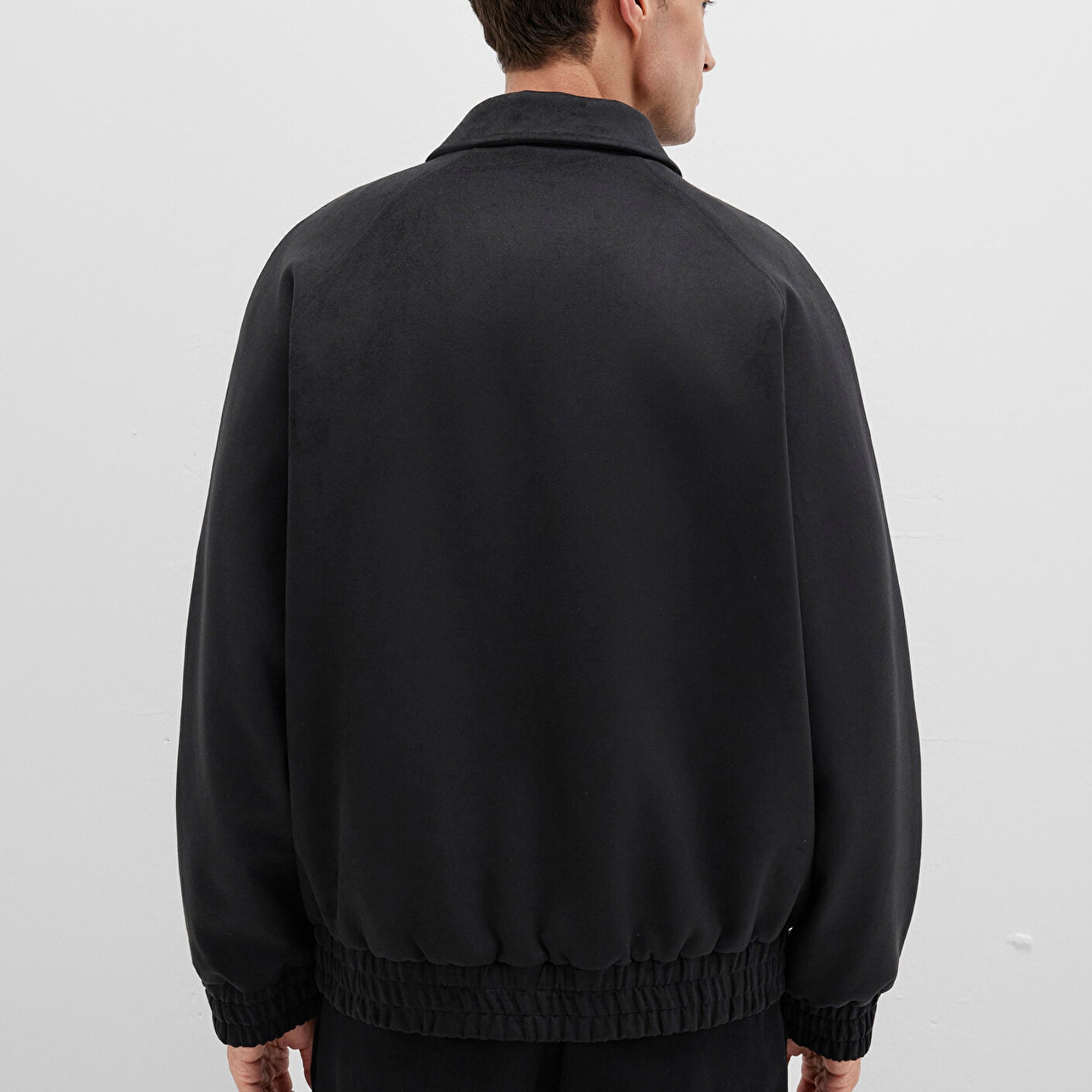 Mavi Siyah Suni Süet Ceket Loose Fit / Bol Rahat Kesim 0110649-71379