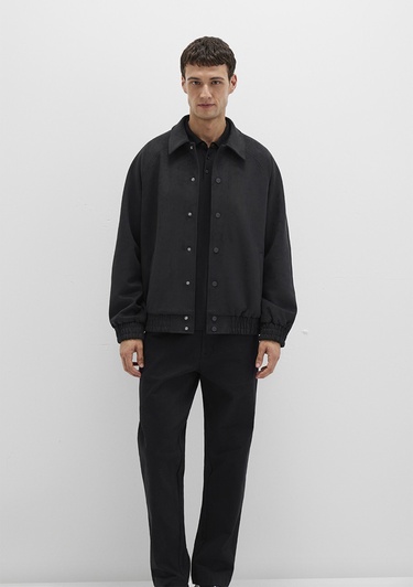  Mavi Siyah Suni Süet Ceket Loose Fit / Bol Rahat Kesim 0110649-71379