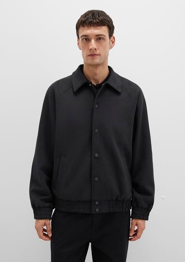  Mavi Siyah Suni Süet Ceket Loose Fit / Bol Rahat Kesim 0110649-71379