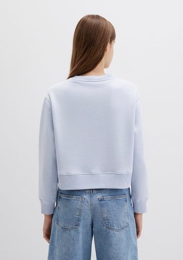  Mavi Bisiklet Yaka Mavi Sweatshirt 1S10387-89201