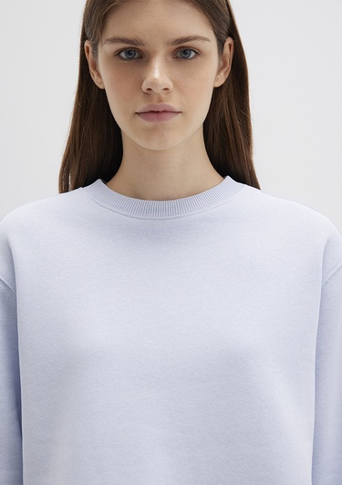  Mavi Bisiklet Yaka Mavi Sweatshirt 1S10387-89201