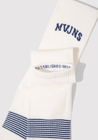  Mavi Beyaz Soket Çorap 0911970-620