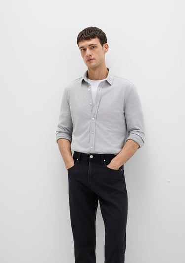  Mavi Gri Gömlek Slim Fit / Dar Kesim 0211513-80018