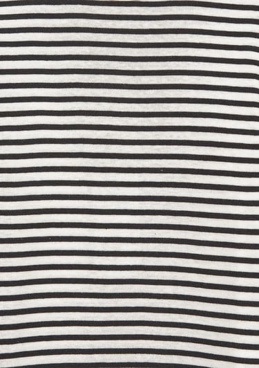  Mavi Çizgili Basic Tişört Fitted / Vücuda Oturan Kesim 7610351-86625