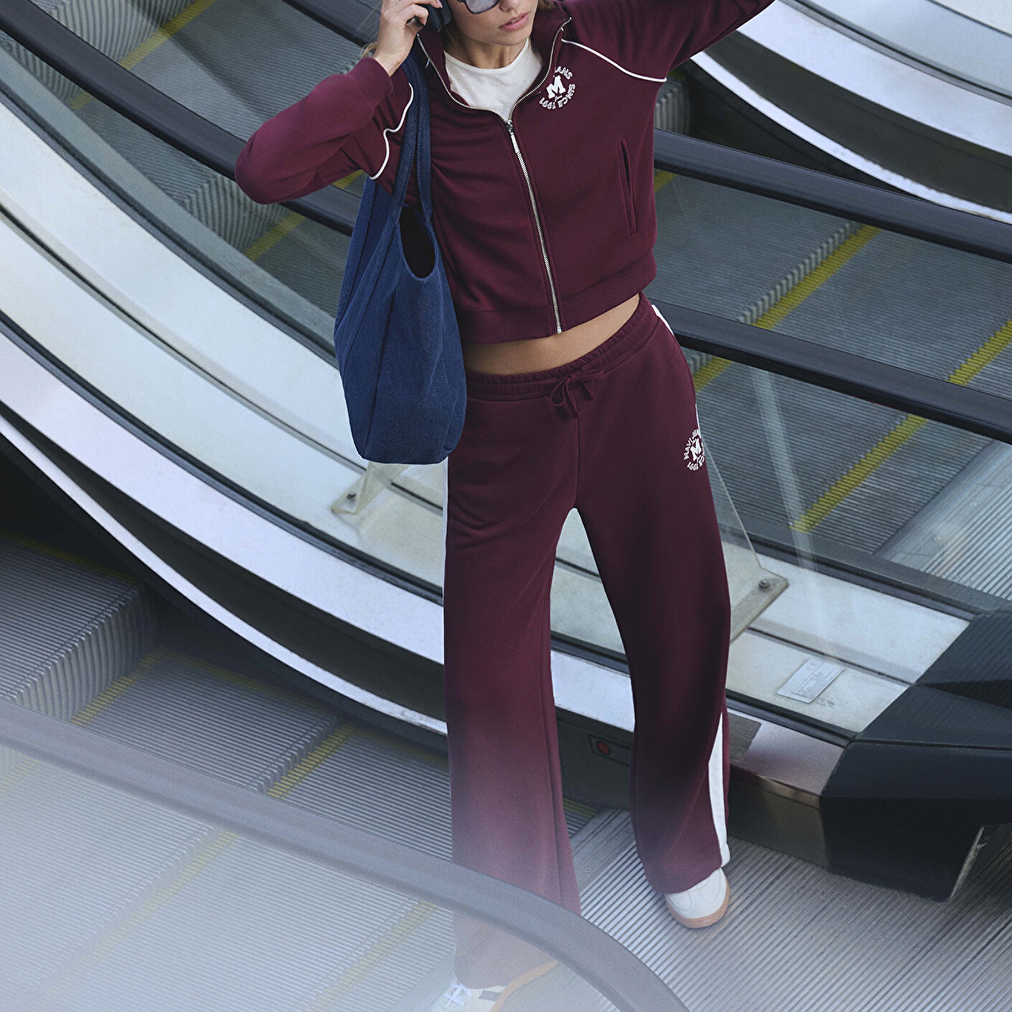 Mavi Mavi Logo Şerit Detaylı Bordo Eşofman Altı 1011038-70393