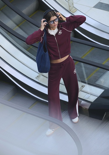  Mavi Mavi Logo Şerit Detaylı Bordo Eşofman Altı 1011038-70393