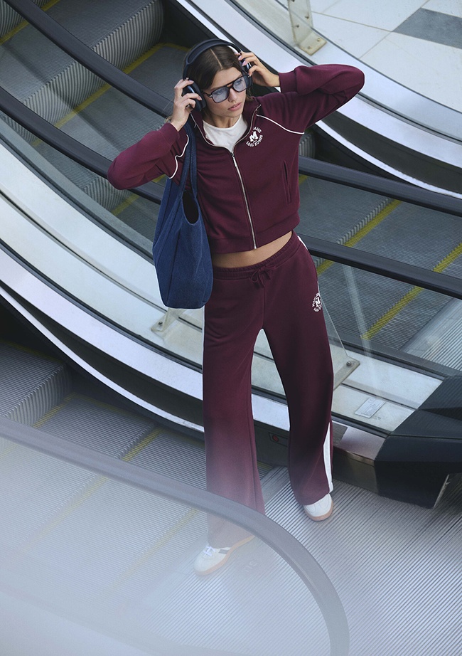  Mavi Mavi Logo Şerit Detaylı Bordo Eşofman Altı 1011038-70393