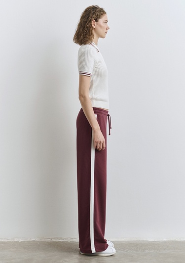  Mavi Mavi Logo Şerit Detaylı Bordo Eşofman Altı 1011038-70393