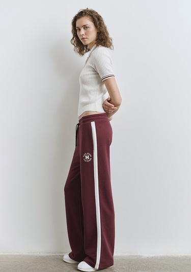  Mavi Mavi Logo Şerit Detaylı Bordo Eşofman Altı 1011038-70393