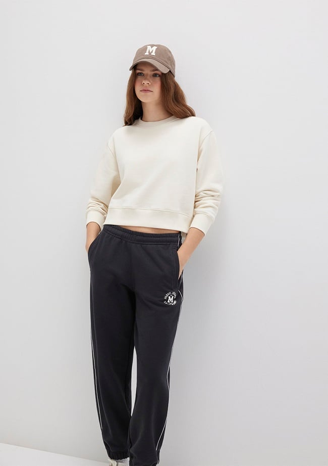  Mavi Bisiklet Yaka Ekru Sweatshirt 1S10387-70049