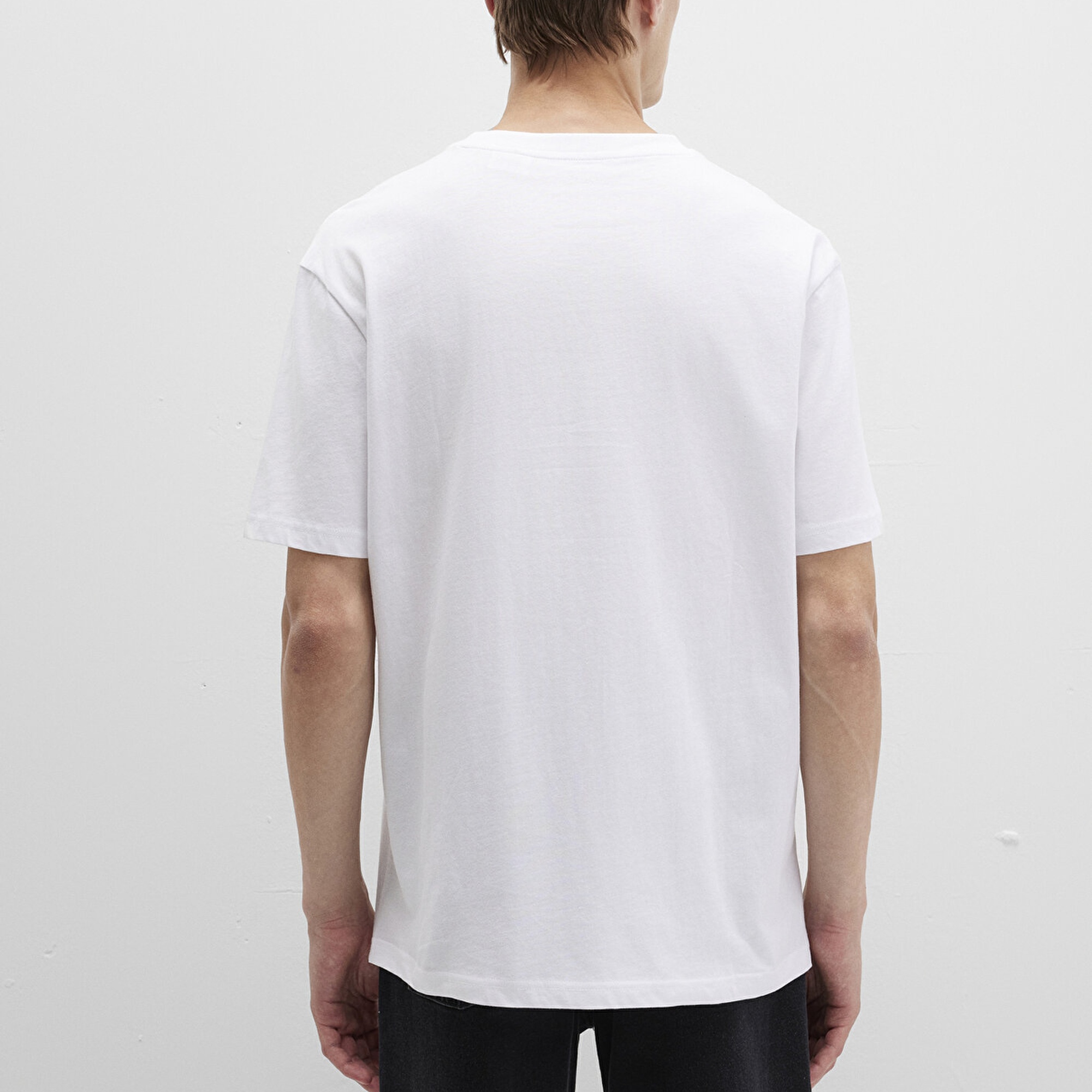 Mavi Mortal Kombat Baskılı Beyaz Tişört Loose Fit / Bol Rahat Kesim 0612921-620