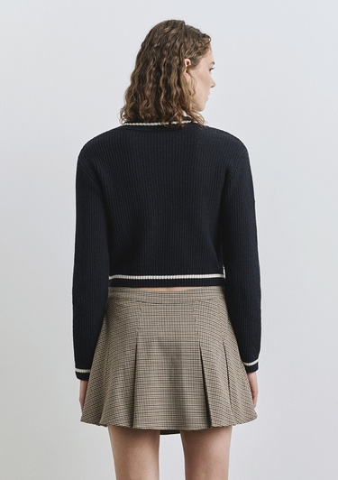  Mavi Lacivert Hırka Crop / Kısa Kesim 1710719-84371