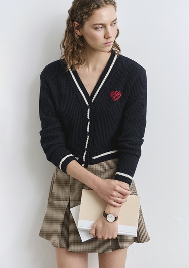  Mavi Lacivert Hırka Crop / Kısa Kesim 1710719-84371