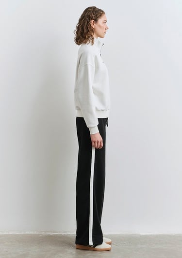  Mavi Mavi Logo Baskılı Yarı Fermuarlı Ekru Sweatshirt 1S10373-70057