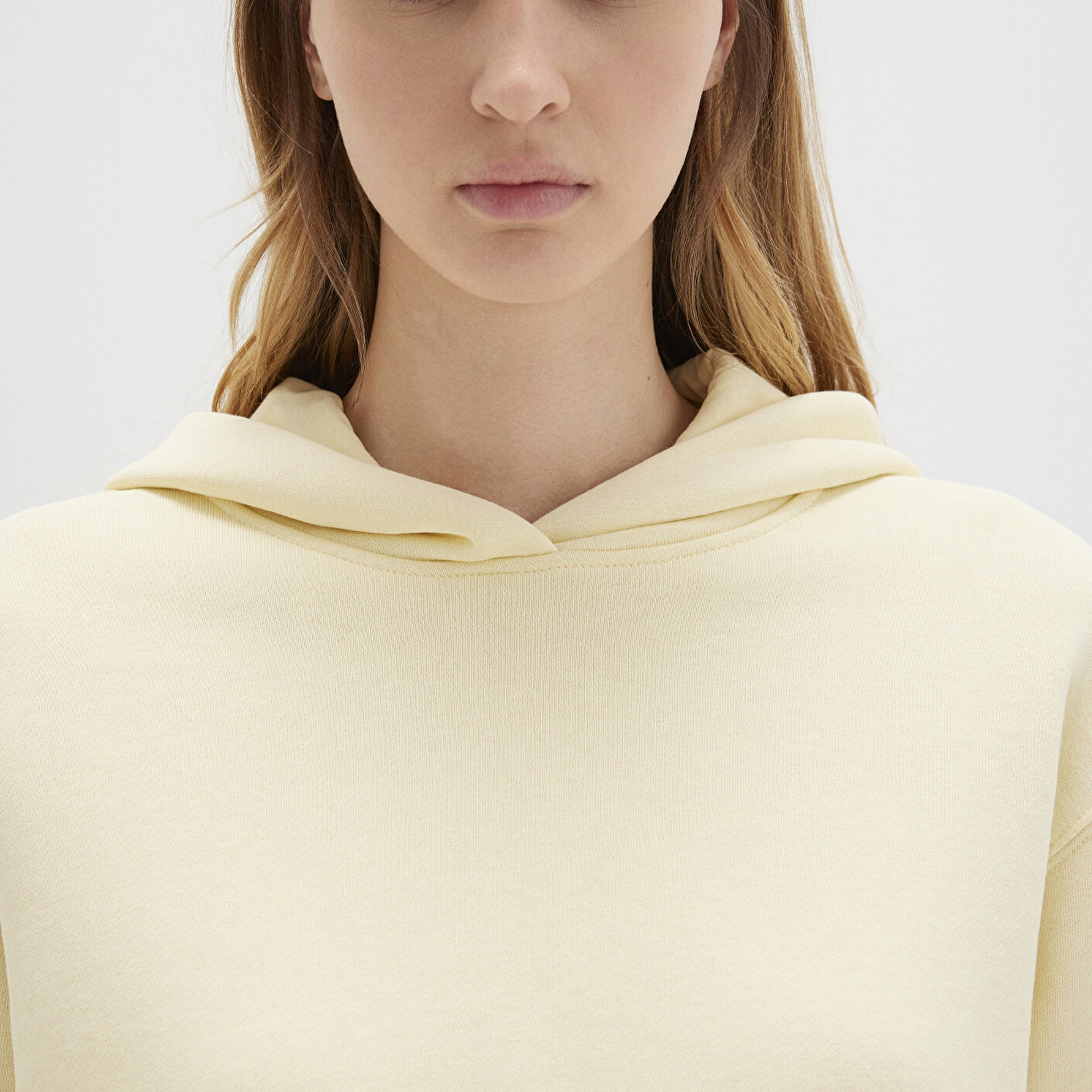 Mavi Kapüşonlu Sarı Sweatshirt 1S10386-71187