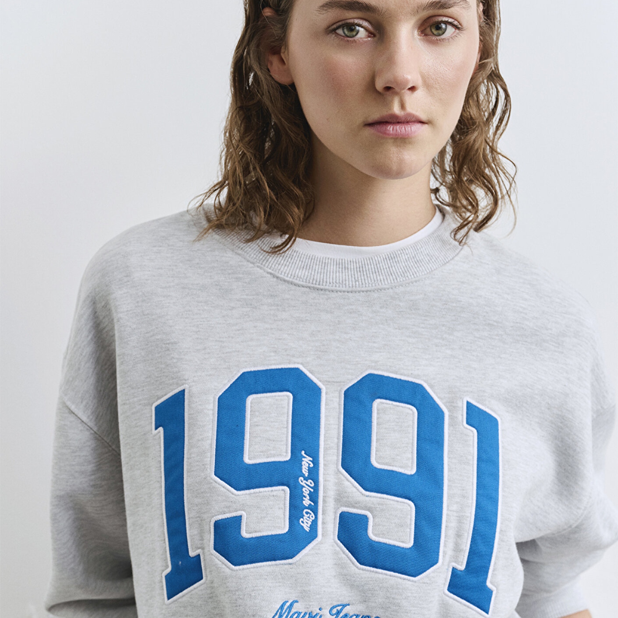 Mavi 1991 Baskılı Gri Sweatshirt 1S10361-87033