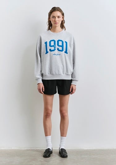  Mavi 1991 Baskılı Gri Sweatshirt 1S10361-87033