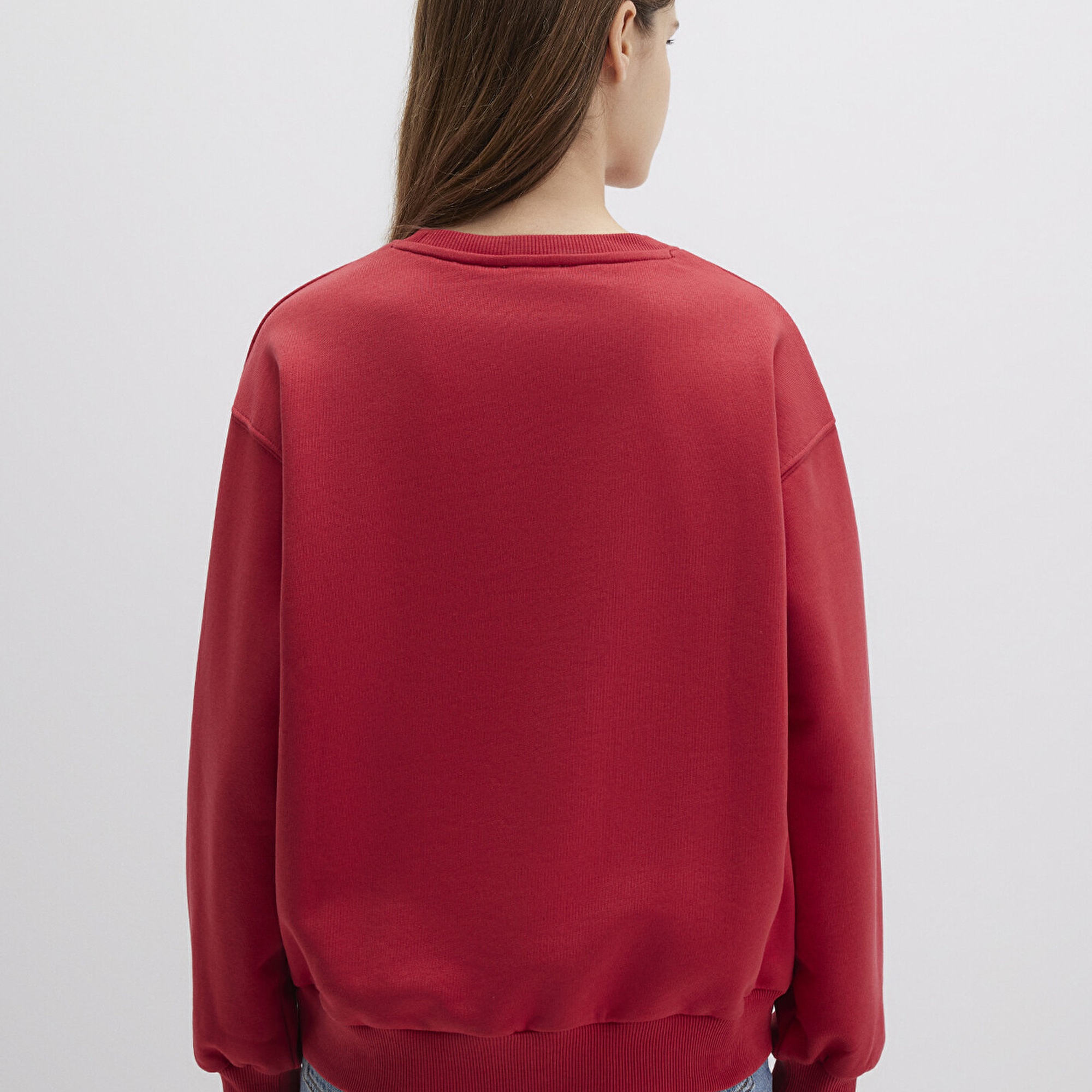 Mavi Mavi Logo Baskılı Kırmızı Sweatshirt 1S10381-80638