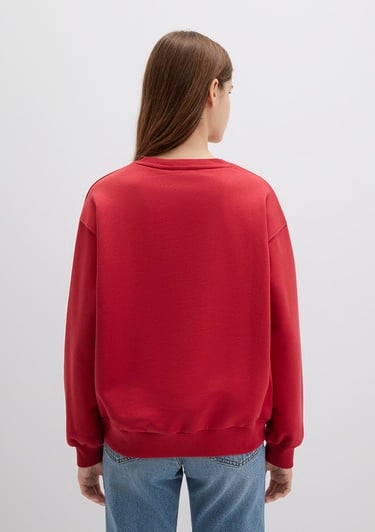  Mavi Mavi Logo Baskılı Kırmızı Sweatshirt 1S10381-80638