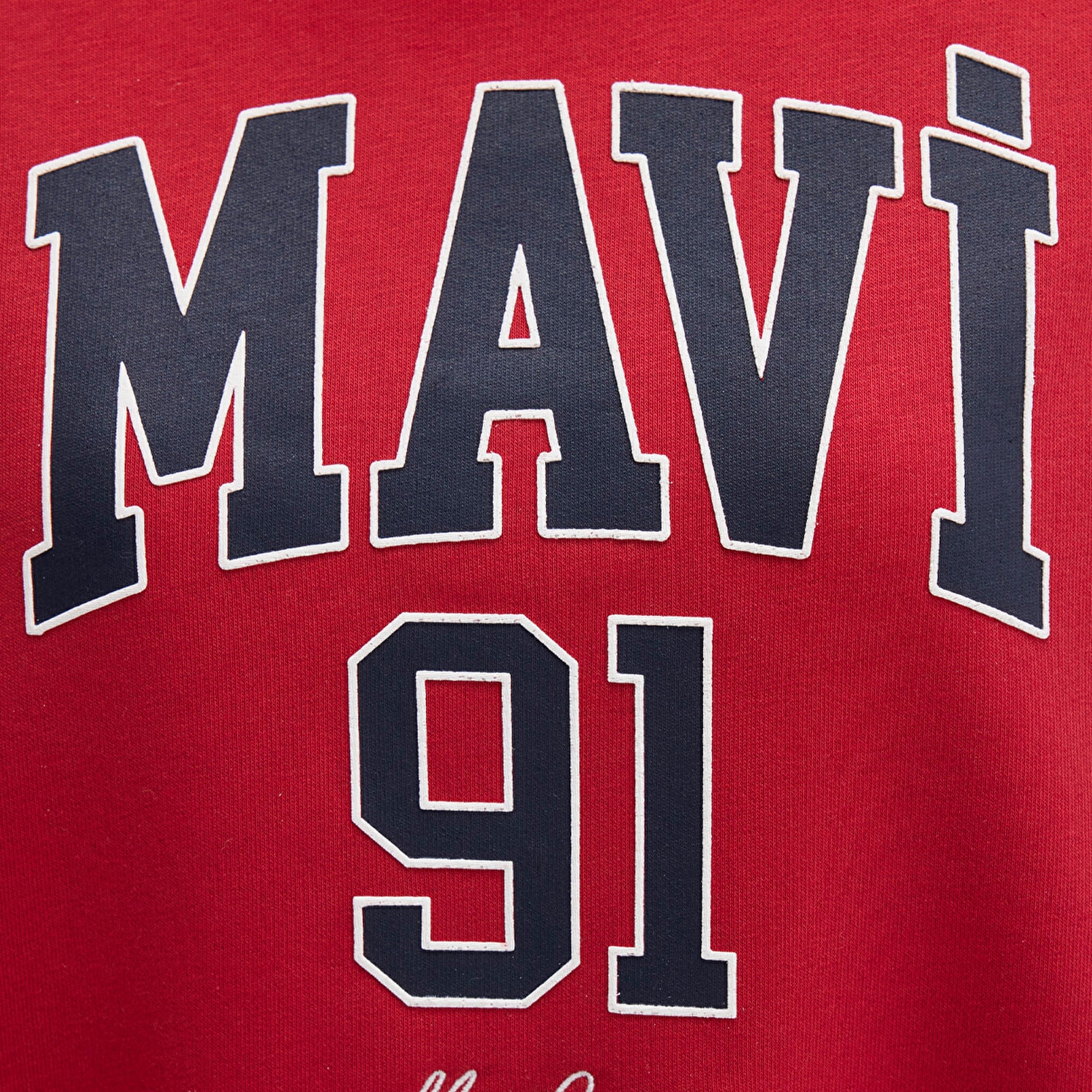 Mavi Mavi Logo Baskılı Kırmızı Sweatshirt 1S10381-80638