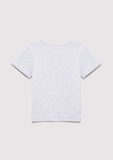  Mavi Mavi Logo Baskılı Gri Tişört Fitted / Vücuda Oturan Kesim 7610350-88467