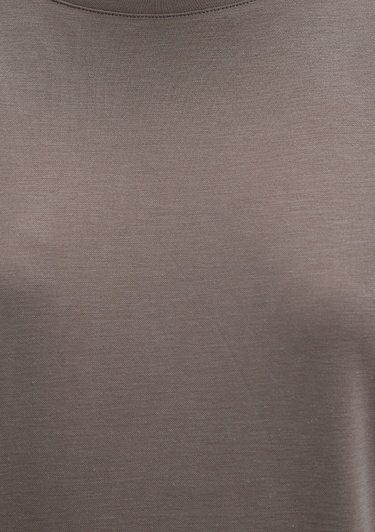  Mavi Lux Touch TENCEL TM Modal Kahverengi Basic Tişört Loose Fit / Bol Rahat Kesim 167245-83866