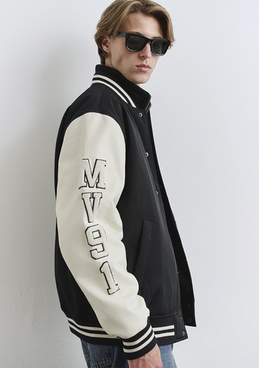  Mavi Mavi Baskılı Kolej Ceket 0110326-900