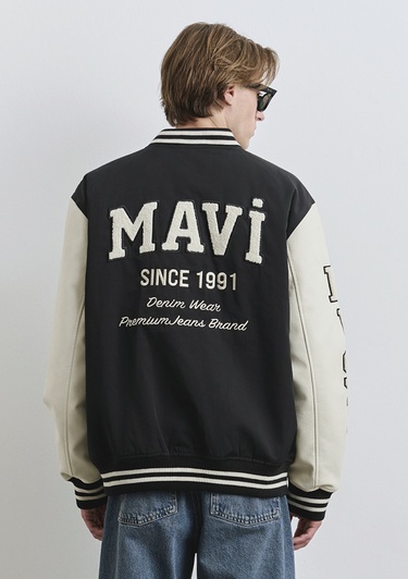  Mavi Mavi Baskılı Kolej Ceket 0110326-900