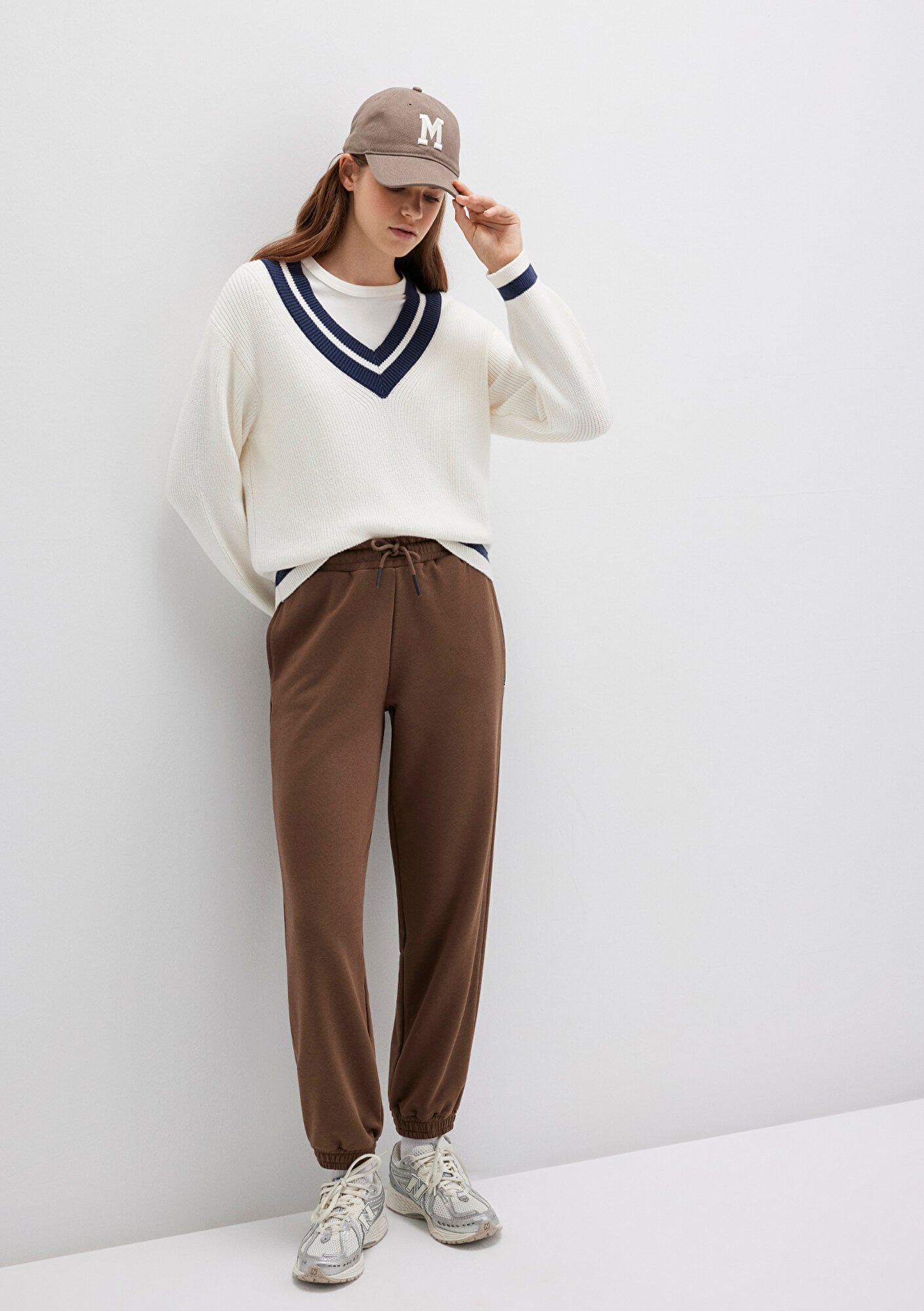  Mavi Kahverengi Basic Eşofman Altı 1600903-81959