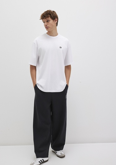  Mavi Pro Baskılı Beyaz Tişört Relaxed Fit / Rahat Kesim 0613090-620