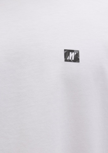  Mavi Pro Baskılı Beyaz Tişört Relaxed Fit / Rahat Kesim 0613090-620